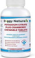 Potassium Citrate Plus Cranberry with Magnesium Supplement for Dogs (60 Tablets) - Urinary Tract Support - Helps Deter Formation of Calcium Oxalate Stones-Deters Bladder & Kidney Stones(Made in U.S.A)
