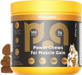 Muscle Growth Chews for Dogs – with BCAAs, L-Arginine, Glucosamine, Spirulina & Salmon Oil – Supplement for Muscle Support, Strength & Joint Health – All Breeds & Ages