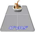 Silicone Cat Litter Mat,Extra Large Litter Trapping Mat,Waterproof,Litter Box Mat for Floor,Easy Clean,Non-Slip Litter Catcher Mat,Cat Supplies Needs 40" x30.5” (Grey, 40x30.5x0.55 in)