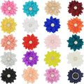 Collar Flowers with Pearl, 20 Pcs Dog Collar Bow Ties Multi-Color Dog Charms Flower for Cat Puppy Grooming Accessories(Medium)