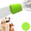 Silicone Dogs Shower Sprayer Head Attachment - Pet Shower Cap Sprinkler | Portable Outdoor Shower Heads for Camping, Hiking, Beach - Fits Most Plastic Mineral Water Bottle, 1 Pack Green