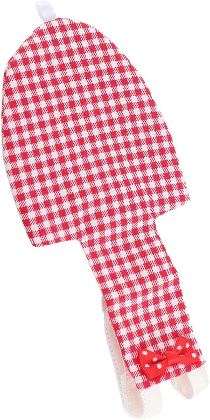 Zerodis Bird Diapers Nan Large Red Plaid, Cotton Material, Adjustable Strap, Soft and Comfortable Design for Parrots and Budgies (L Red Plaid)