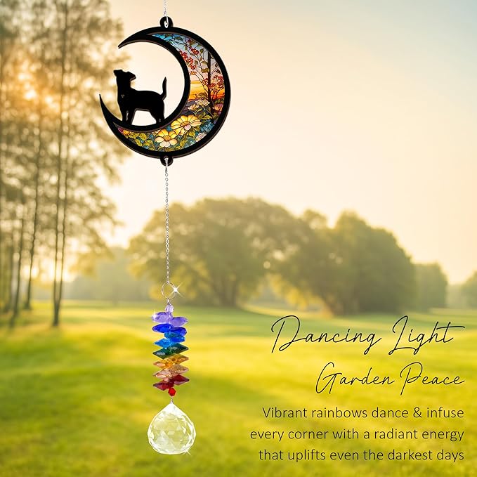 Pet Memorial Suncatcher - Pets Loss Gift - Dog Paw Suncatchers - Sympathy Paw Print Keepsake - Birthday Christmas Mother's Day for Mom Dad - Unique Gifts for Dogs Lovers