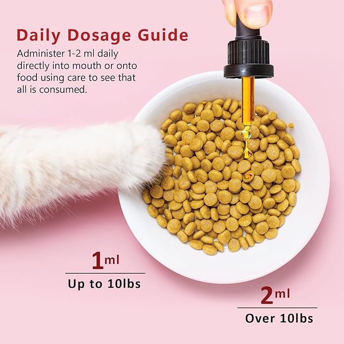 Liquid for Cats – Joint & Mobility Support Supplement with Glucosamine, MSM, Chondroitin, Omega-3 – Helps Ease Stiffness & Discomfort – 2 fl oz – Made in USA – NASC Certified