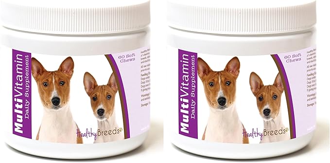 Healthy Breeds Basenji Multi-Vitamin Soft Chews 60 Count (Pack of 2)