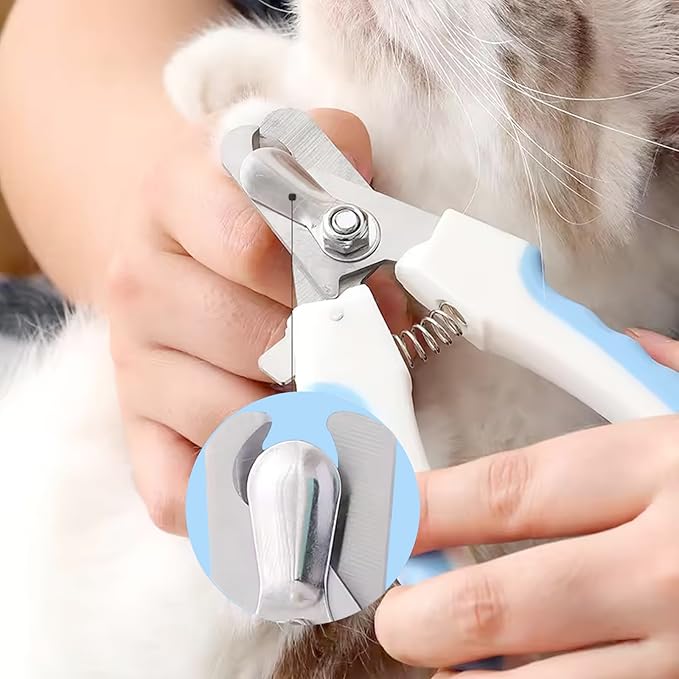 Zoocozy Cat Dog Nail Clippers and Trimmers, Pet Grooming Supplies with Safety Guard, Avoid Overcutting, Cat Dog Claw Care(Blue)
