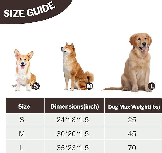 Dog Bed Crate Mat, Soft Durable Washable Anti-Slip Kennel Pad for Dogs & Cats, Reversible (Dark Brown, M(30"*20"*1.5"))