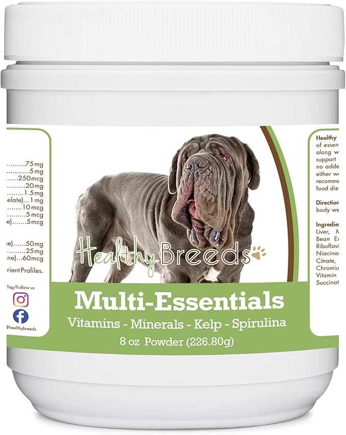 Healthy Breeds Neapolitan Mastiff Multi-Essentials Powder for Dogs - an Ideal Supplement of Vitamins, Minerals & Antioxidants for Your Dog - 8 oz