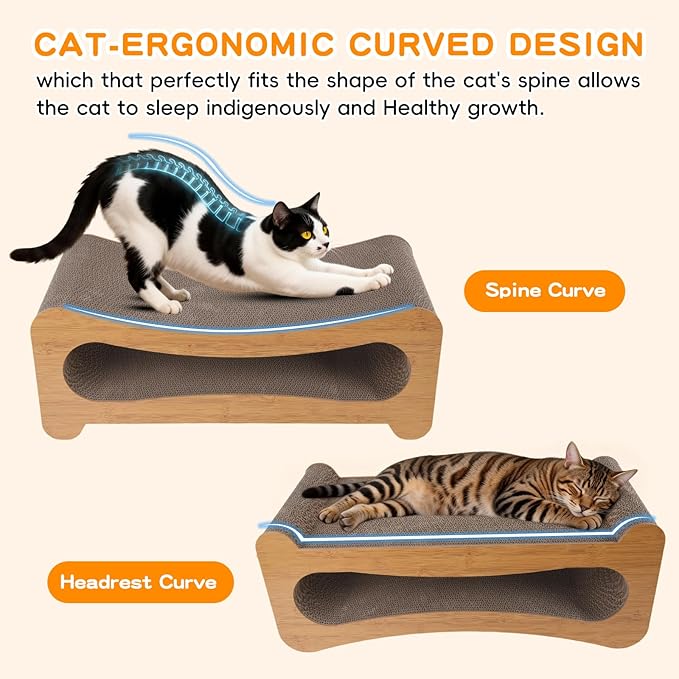 2 in 1 Cat Scratcher,Cat Scratch Pad,Cat Scratching Board with Toy Ball,Cat Scratchers for Indoor Cats and Furniture Protector,Durable and Extra Wide Suitable for Kittens and Big Cats.