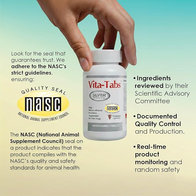 Silver - Vitamins, Minerals, Nutrients - Support for Senior Dog - Supplement for Healthy Bone, Joint, Energy, Immune System - 100 Chewable Tablets