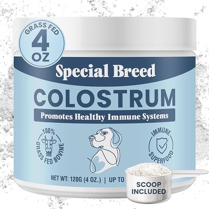 Bovine Colostrum for Dogs and Cats – Grass Fed Colostrum Powder – Immune Support, Allergy & Itch Relief – Gut Health & Seasonal Allergy Defense – 300 ct