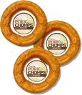 Pork Chomps Roasted Pork Skin Dog Chew, 6 Inch Bagel, 1 Count, Pack of 3 - Long-Lasting Treats for Dogs - High Protein, Rawhide-Free, Low Fat, Healthy & Delicious Chews