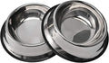 2Packs Stainless Steel Dog Bowl with Anti-Skid Rubber Base for Small/Medium/Large Pet, Perfect Dish, Pets Feeder Bowl and Water Bowl Perfect Choice for Dog Puppy Cat and Kitten (26oz)