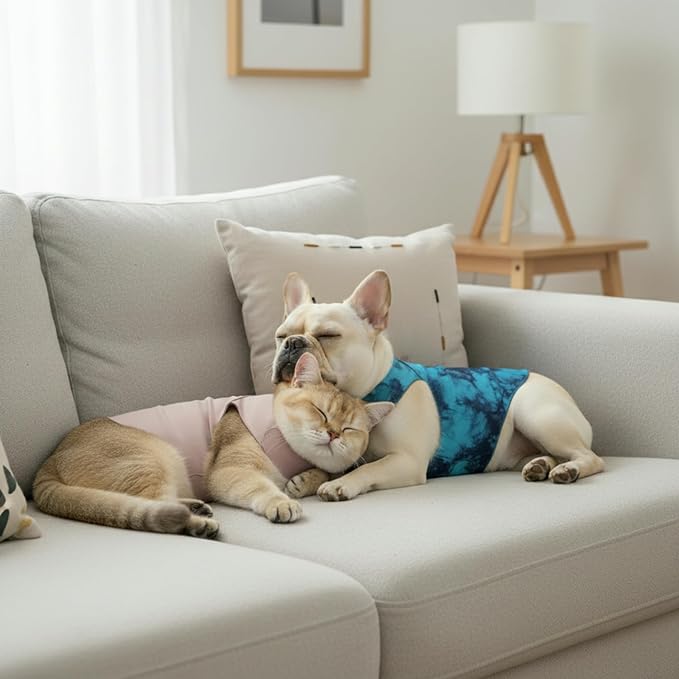 DAJIDALI® Dog & Cat Anxiety Vest & Spay Recovery Suit – Silent Calming Wrap for Surgery, Thunderstorms – Breathable Cone Alternative