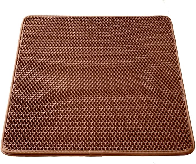 WePet Cat Litter Mat, Kitty Litter Trapping Mat, Honeycomb Double Layer Mats, No Phthalate, Urine Waterproof, Easy Clean, Scatter Control, Catcher Litter Tray Box Rug Carpet