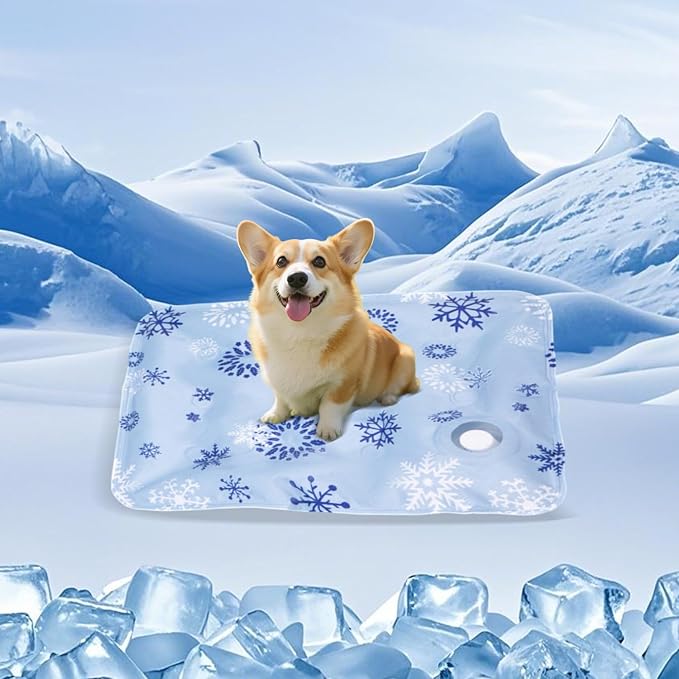 Cooling Mat for Dogs - 2025 Upgraded 20"x16" Washable Pet Cooling Pad for Cats, Non-Slip Kennel Bed for Summer, Portable Ice Mat for Dogs/Cats