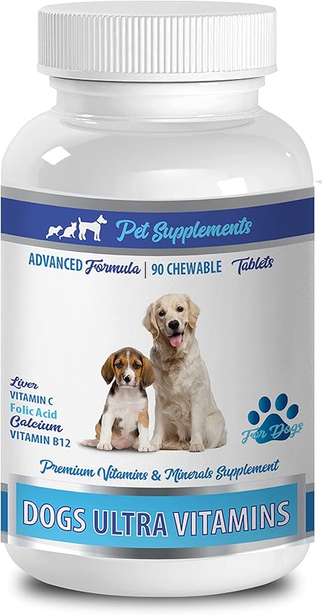 Dog Energy Supplement - Dog Ultra Vitamins - Minerals - Essential NUTRIENTS - Premium and Natural - Vitamin d for Dogs - 1 Bottle (90 Chews)