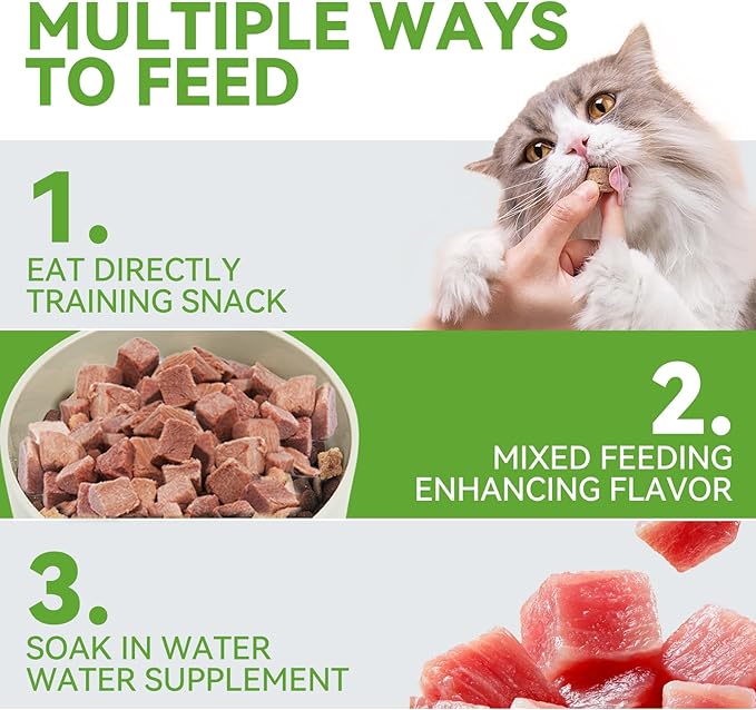 OPET Freeze Dried Cat Treats - Single Ingredient High Protein Pet Food, Healthy Training Snacks, Freeze Dried Duck Food Toppers for Cats and Dogs, Grain Free（Duck, 1.59 oz）