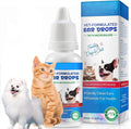 Dog Ear Infection Treatment Drops, with 1% Hydrocortisone, Ear Yeast Infection Treatment for Dogs and Cats, Dog Ear Drops for Yeast Infection, Dog Ear Infection Drops for Itchy Ear Relief