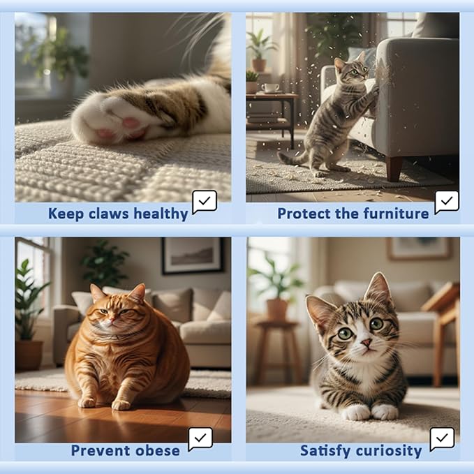 2Pcs Upgraded Kitty Kurlz Cat Toy, Enhanced Magnet Kitty Curls Cat Scratcher, Multi-Shape Kitty Kurls Cat Scratcher with Play Balls, Twisty Paws Cat Toy for Indoor Cats