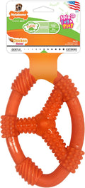 Nylabone Oval Ring Flexi Chew Toy for Dogs, Flexible Dog Toys for Moderate & Gentle Chewers, Chicken Flavor, Medium - Up to 35 lbs, 1 Count
