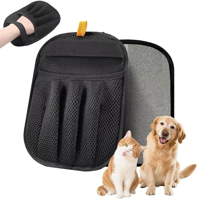 Newly Upgraded Five-Finger Electrostatic Pet Hair Remover Glove for Cats & Dogs Reusable Pet Hair Remover Tool for Clothing, Couch, Carpet, Furniture, Car Seat 3