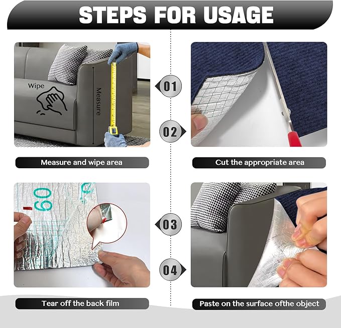 118"x15.8" Cat Scratch Couch Furniture Protector, Adhesive Cat Scratch Pad Deterrent for Furniture, DIY Climbing Cat Scratcher Couch Protector from Cat Claws Scratching Mat for Indoor Sofa (Navy)