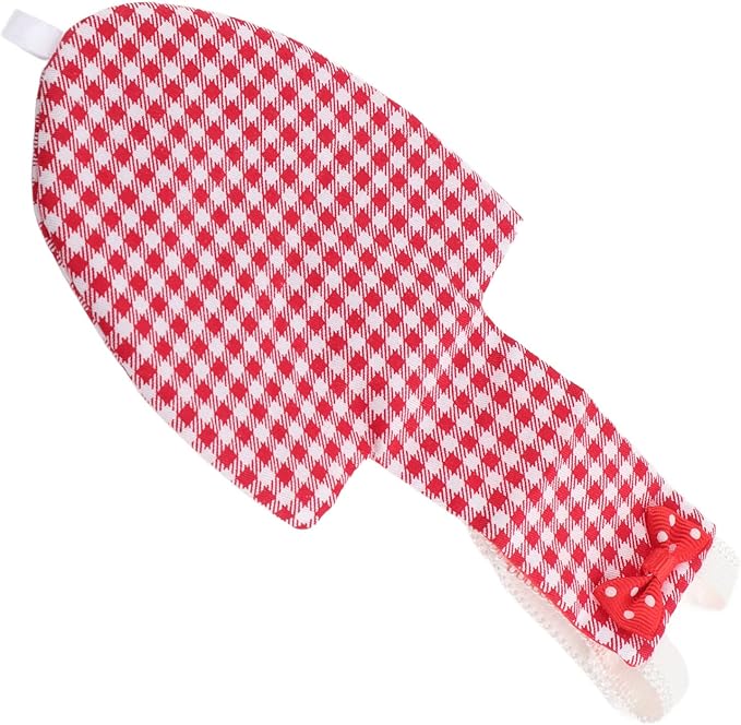 Bird Diaper Red Cotton Adjustable Parrots Pilot Suit for Macaw Budgies Safe Soft Comfortable for Parakeet 1x Bird Diaper (L Red Plaid)