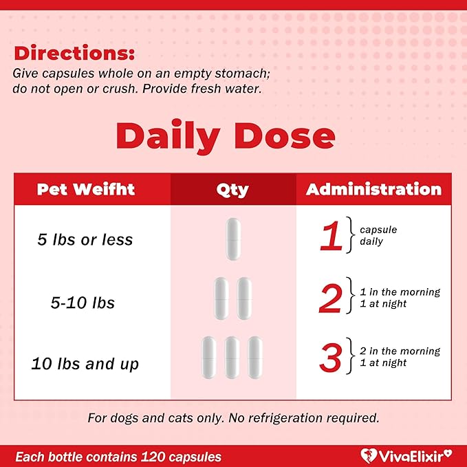 Kidney Health Supplement for Dogs & Cats | Probiotic Pet Wellbeing | Kidney Supplement | Help Support Kidney Function & Manage Renal Toxins | Renal Care Supplement Capsule 120ct