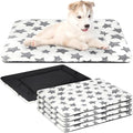 VitalCozy 4 Pcs Winter Dog Crate Pads, Ultra Soft Warm Washable Dog Cat Bed Mat for Pet Crate Comfortable Replaceable Reversible Kennel Pad for Small, Medium, Large Dogs(18 x 24 x 1.6 Inch,White)
