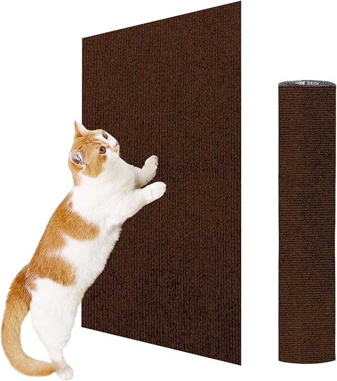 23.6x15.8 Couch Wall Corner Protection for Indoor Cats,Anti Scratch Furniture Protector from Cats Scratching,Trimmable Climbing Cat Scratcher Pad Play Mat Easy Use for Cat Board/Door/Carpet