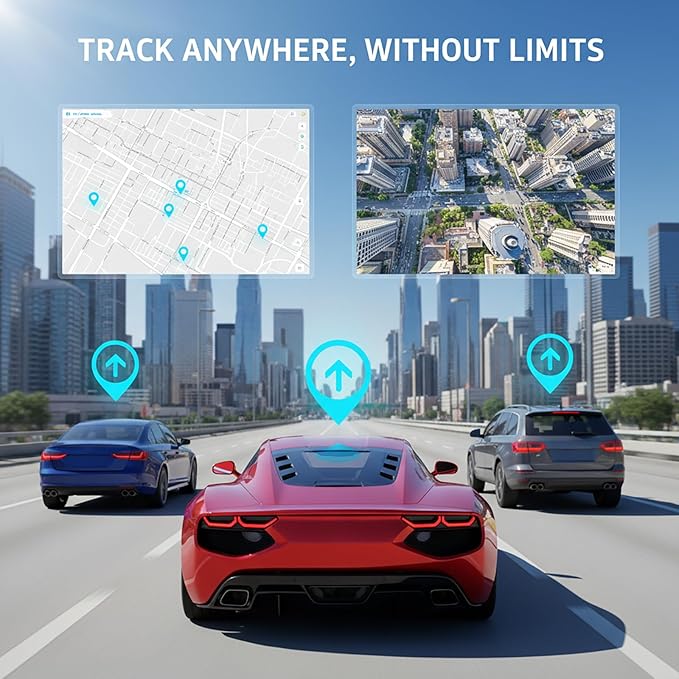 2 Pack Mini GPS Tracker Tags [Apple MFi Certified] Pair with Apple Find My (iOS Only) Global Real Time Car Tracking Devices Smart Air Bluetooth Tracker Key Finder Item Locator for Vehicles Pet Luggage