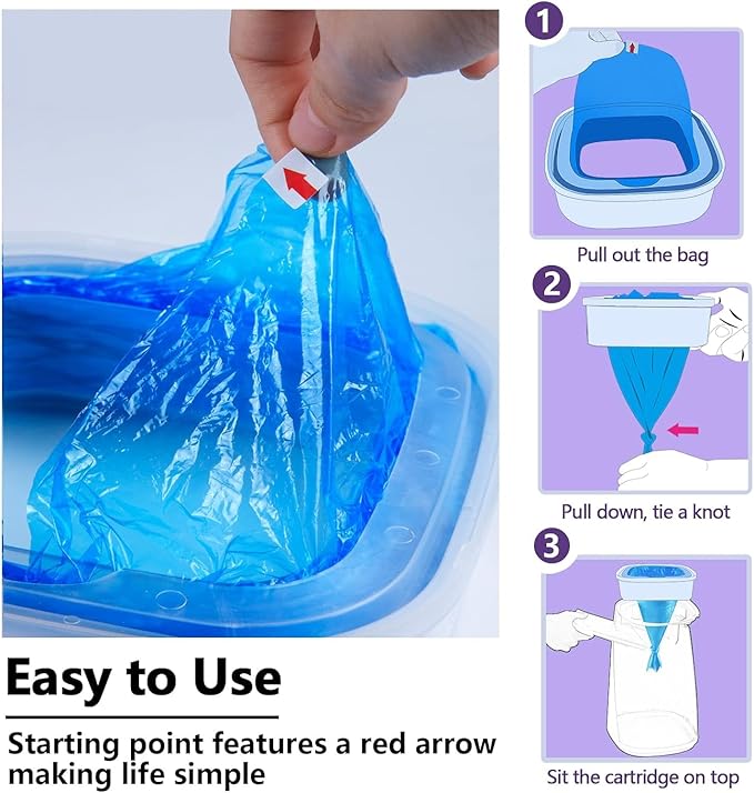 Double Pack Cat Litter Refills by AMAZINK Compatible with Litter Genie Pails