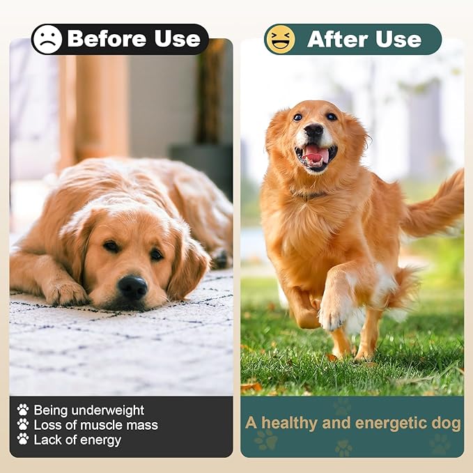Dog Weight Gainer, High Calorie Dog Supplements, Senior Dog Supplements with Multivitamins for Support Healthy Weight & Maintain Muscle Mass, Chicken Liver Flavor, 4oz (114g)