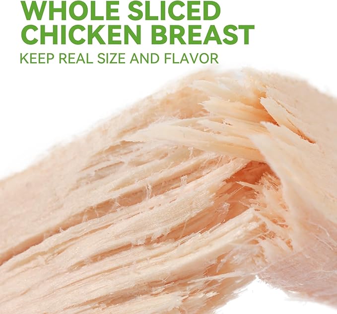 OPET Freeze Dried Chicken Breast Cat Treats for Cats & Dogs，Single Ingredient Grain Free High Protein Pet Food，Healthy Training Snacks (Chicken Breast, 1.48 Ounce)