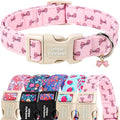 Unique style paws Dog Collar Plastic Buckle with Pendant Puppy Collar for Spring Summer Polka Dot Bow for Small Medium Large Boys Girls Dogs