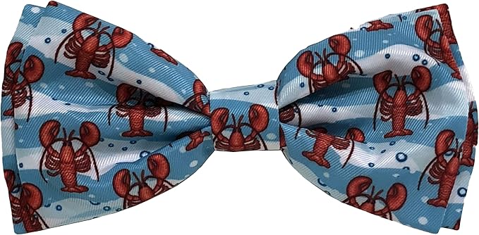 Huxley & Kent Pet Bow Tie for Dogs & Cats - Adjustable Hook & Loop Collar Accessory - Cute & Comfortable for Holidays & Celebrations - Lobster Roll, Large