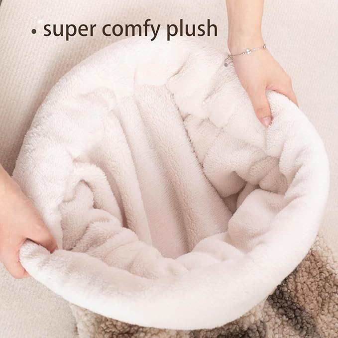 Cat Bed Cave Sleeping Bag, Pet Mat Warming Pad Sack for Cats and Small Dog,Burrowing Cozy Soft Comfortable Bed(for Small and Medium Cats)