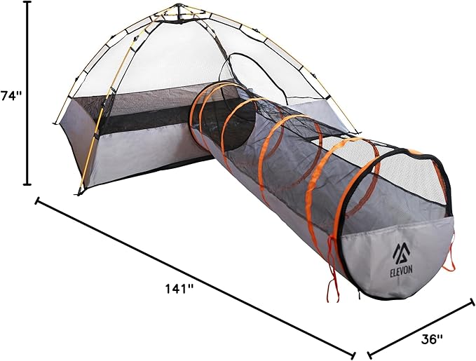 Elevon Extra-Large Pet Enclosure, Cat Tunnels Tents Suitable for Cats Dogs Rabbits, Indoor Outdoor Playpen Portable Exercise Tent with Carry Bag, 74" x 74"x 36"