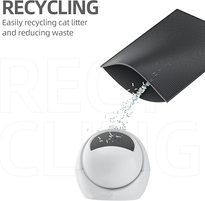 ESTHELLO Cat Litter Mat, Cat Litter Trapping Mat, Honeycomb Double Layer Design, Easy to Clean,Washable (24’ ’ x 15’ ’ Black