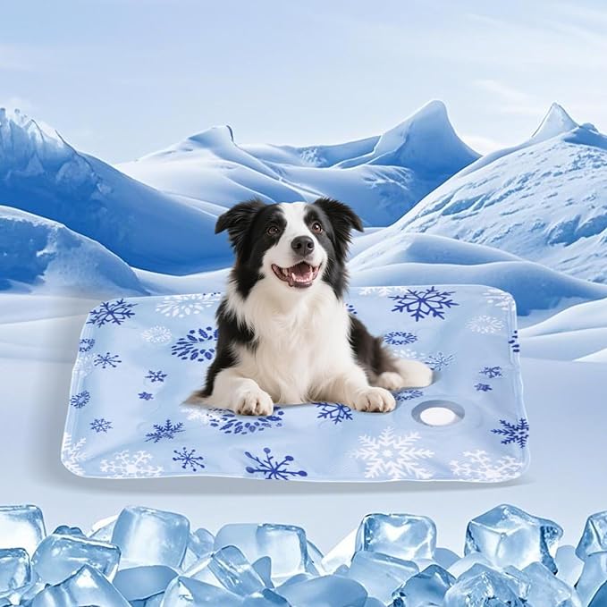 Cooling Mat for Dogs - 2025 Upgraded 23.6"x17.7" Washable Pet Cooling Pad, Non-Slip Kennel Bed for Summer, Portable Ice Mat for Dogs/Cats
