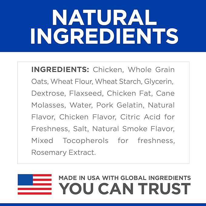 Hill's Natural Soft and Chewy Training Dog Treats, Chicken, 3 oz. Bag
