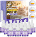 OcePor Cat Calming Diffuser 12 Refill Solutions,3 Plugs- Cat Pheromones Calming Diffuser Refill,pheromone Diffuser to Calm Cats,Cat Anxiety Relief