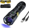 DARKBEAM UV Flashlight 365nm Black Light, 3 LED Ultraviolet Flashlights 20W Powerful Woods Lamps, USB-C Rechargeable UV Light - for Pet Urine Detection, Money, AC Sistem, Blood Tracking, Resin Curing