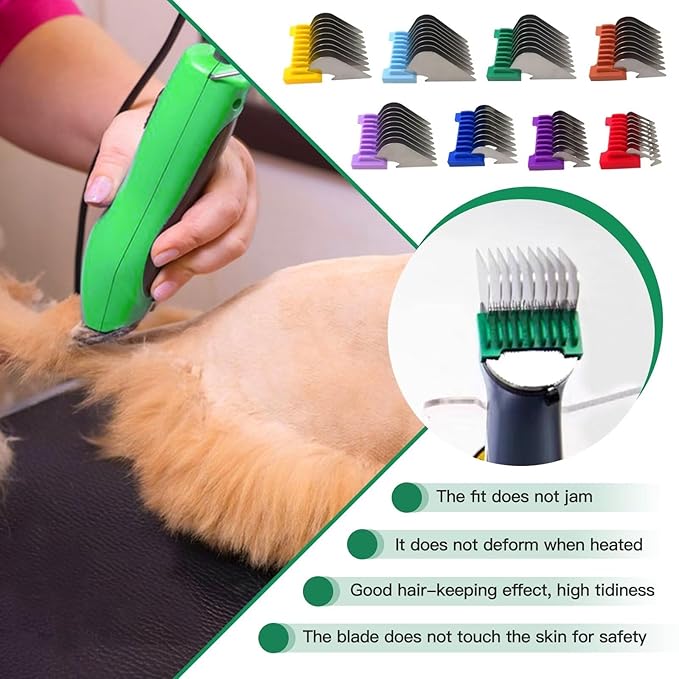 USonline911 Adjustable 5 in 1 Replacement Blades & Animal Stainless Steel Attachment Guide Comb for W-AHL Bravura Arco Chromado Figura and Motion,Pet,Dog,Cat,Horse Clippers