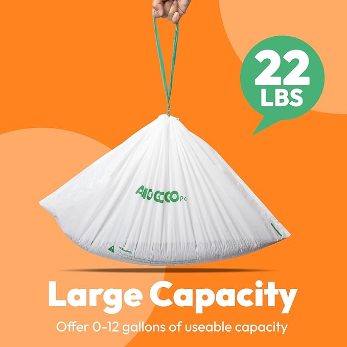 100 Pcs Litter Box Liner Bags, Compatible with Meowant MW-SC01, SC02, SC09 and MW-LR01, Automatic Litter Box Heavy Duty Replacement Waste Bags, Leak-proof Trash Bags, 18.5" x 12.6"