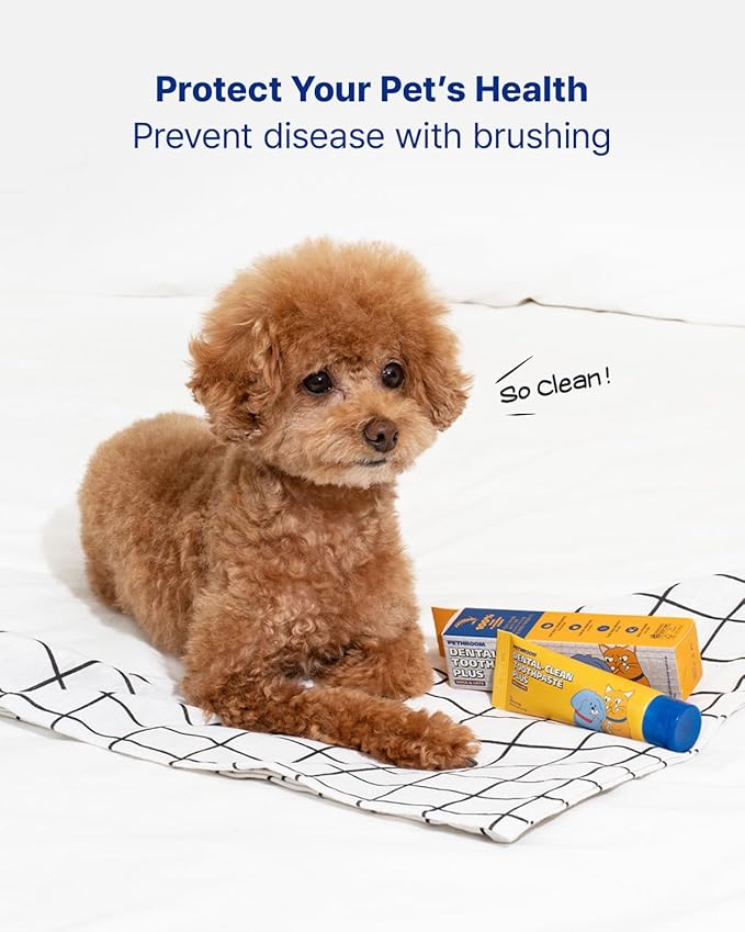 PETHROOM Pet Dental Clean Toothpaste for Dogs & Cats – Fresh Breath & Plaque Control, Gentle Formula – Mild Pet Friendly Flavor, Net Wt 2.1 oz