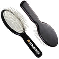 Pin Brush for Dogs, Pet Grooming Detangler Pin Dog Brush, Dog Brush for Shedding and Removing Loose Fur, Lightweight Beech Wood with Silver Plated Pins for Dogs with Long Hair [We Love Doodles]