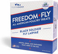 FLOCKLEADER Freedom Fly, All American Dried Black Soldier Fly Larvae Poultry Treats, 1 lb