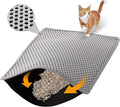 ondware Cat Litter Mat, 30x24 Inch Double Layer Litters Box Mat, Waterproof Cat Mat for Litter Box(Gray)